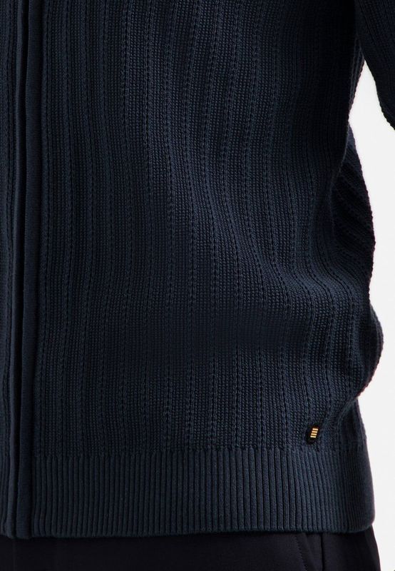 No Excess - Vest Knitted Structure - Donkerblauw - Regular-fit - Nylon en Katoen