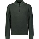 Usha - Jurk - Groen - Effen - Pofmouwen - V-hals - Snoersluiting - Korte Lengte