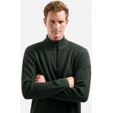 Usha - Jurk - Groen - Effen - Pofmouwen - V-hals - Snoersluiting - Korte Lengte