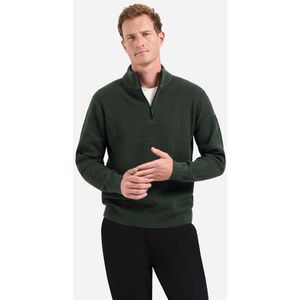 Usha - Jurk - Groen - Effen - Pofmouwen - V-hals - Snoersluiting - Korte Lengte