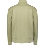 No Excess - Sweater - Groen - Regular Fit - Korte Rits - Opstaande Kraag