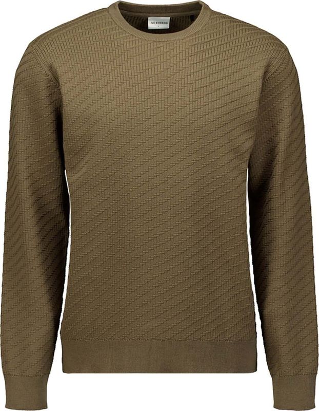 Trui - Ronde Hals - Diagonaal Breipatroon