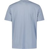 No Excess - Shirt - Pastelblauw - Jersey - Ronde Hals - Kwartmouw