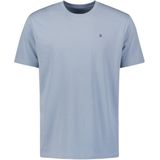 No Excess - Shirt - Pastelblauw - Jersey - Ronde Hals - Kwartmouw