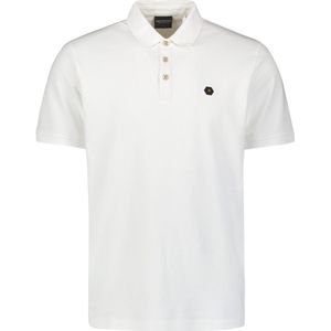 No Excess - Poloshirt - Wit - Katoen - Knoopsluiting - Kwartmouw