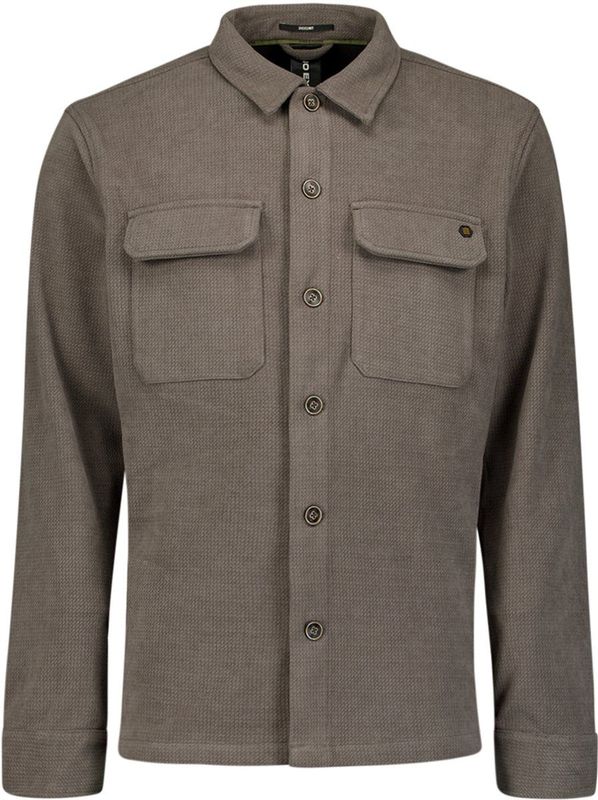 No Excess - Overshirt - Bruin - Gebreid - Regular Fit - Lange Mouwen