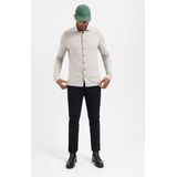 Jersey hemd in melange kleur