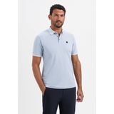 No Excess - Poloshirt - Lichtblauw - Katoen - Knoopsluiting - Kwartmouw