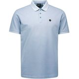 No Excess - Poloshirt - Lichtblauw - Katoen - Knoopsluiting - Kwartmouw