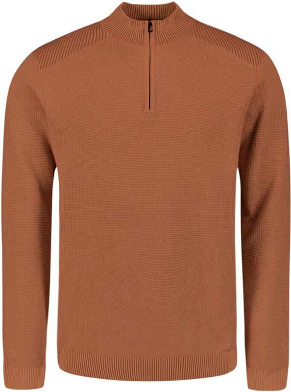 No Excess - Gebreide Trui - Terra - Regular Fit - Lange Mouwen