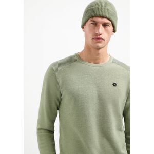 No Excess - Trui - Lichtgroen / Groen Gemêleerd - Knitwear - Ronde Hals