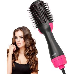 Bella Pure - 3-in-1 Magic Brush en Föhnborstel Rond - Zwart en Roze