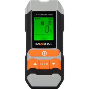 MAKA 2 in 1 digitale vochtmeter - Voor hout en bouwmaterialen