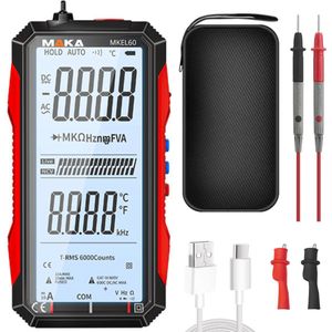 MAKA Digitale Multimeter - Groot display - 6000counts - True RMS