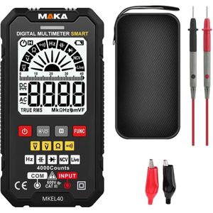 MAKA Digitale Multimeter - Groot display - 4000counts - True RMS - Voltmeter