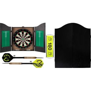 Darts Set - Michael van Gerwen - Home darts centre - dart kabinet - inclusief - dartpijlen - dartbord - en accessoires - kabinet - starter set