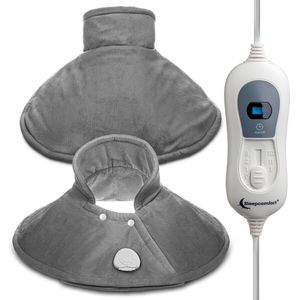 Warmtekussen - Elektrisch - Nek en Schouders - Warmte kussen - Nekwarmer - Grijs