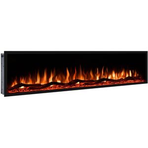 EVIQ Deluxe 42 inch - Elektrische sfeerhaard - Haard zonder Verwarming - Sfeerhaard Elektrisch geschikt voor Cinewall - Inbouw Sfeerhaarden - 106x13x42cm - Zwart