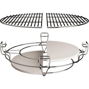 EVIQ - Kamado Multilevel cooking system - Verdeelsystem geschikt voor 20"" en 21"" (Divide & Conquer System)