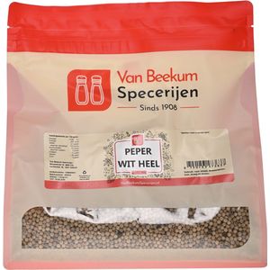 Van Beekum Specerijen - Peper Wit Heel - 1 kilo (hersluitbare stazak)