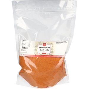 Van Beekum Specerijen - Hamburger Mix Clean Label - 1 kilo (hersluitbare stazak)