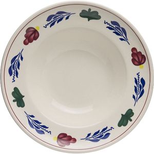 Boerenbont Bord Diep - Blauw Groen Rood Geel - 28cm - Keramiek