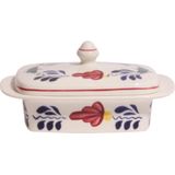 Boerenbont - Botervloot - Aardewerk - Inhoud 420ml - Afmeting 17,5x12 cm