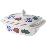 Boerenbont - Botervloot - Aardewerk - Inhoud 420ml - Afmeting 17,5x12 cm