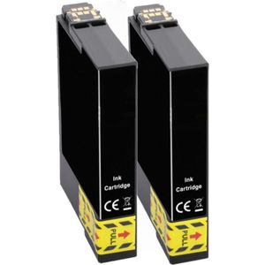 Geschikt voor Epson 604XL Inktcartridges - 2X Zwart - XP-2200, XP-4200