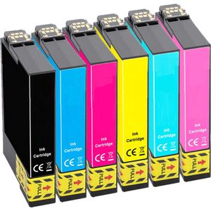 Geschikt voor Epson T0807 ink tcartridges - Multipack 12 Inktpatronen - Geschikt voor Epson Stylus Photo P50 - PX650 - PX700W - PX710W - PX720WD - PX730WD - PX800FW - PX810FW - PX820FWD - PX820FWD