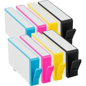 Geschikt voor HP 364XL inkt cartridges - Set 8 Inktpatronen - Geschikt voor HP Deskjet 3070 - 3520 - Photosmart 5510 - 5515 - 5520 - 6510 - 6520 - 6525 - 7510 - 7520 - B110 - B210 - B8550 - C5380 - C6380 - D5460