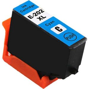 Geschikt voor Epson 202 / 202XL inktcartridge Cyaan - Geschikt voor Epson Expression Premium XP-6000 en XP-6100 - Inktpatroon - Inkt