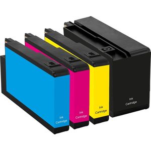 Geschikt voor HP 953 / HP 953XL inktcartridges - Multipack 4 Inktpatronen - Geschikt voor HP OfficeJet Pro 7720 - 7740 - 8210 - 8710 - 8715 - 8720 - 8725 - 8730 - 8640 - 3HZ52AE