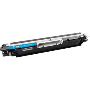 Geschikt voor HP 126A / CE-311A Toner cartridge - Cyaan - Geschikt voor HP Color LaserJet Pro CP1025 - CP1025NW - Pro 100 M175A - Pro 100 175NW - TopShot M275