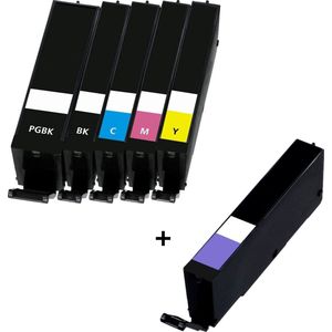 Huismerk geschikt voor Canon PGI-580 / CLI-581 inktcartridges + Fotoblauw - TS8150 - TS8250 - TS8350 - TS9150 - TS9155 - TS9550