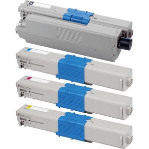 Geschikt voor OKI 44469803 - 44469704 Toner cartridges - Multipack 4 Toners - Geschikt voor OKI C310DN - C330DN - C331DN - C510DN - C511DN - C530DN - C531DN - MC562DN - MC562DNW - MC351DN - MC352DN - MC361DN - MC561DN