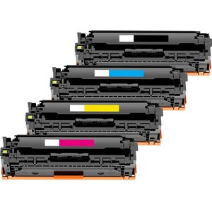 Geschikt voor Canon 046H / 046 Toner cartridges - Multipack 4 Toners - Geschikt voor Canon i-Sensys LBP650 - LBP653CDW - LBP654CDW - LBP654CX - MF730 - MF731CDW - MF732CDW - MF733CDW - MF734CDW - MF735CDW - MF735CDWT - MF735CX