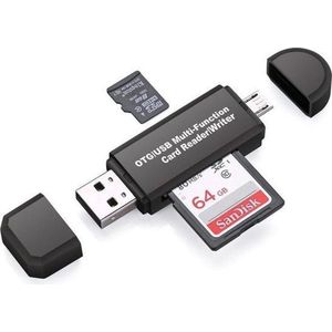 Kaartlezer - USB  en MICRO USB Card Reader -  SD, Micro SD, SDXC, SDHC, Micro SDHC, Micro SDXC