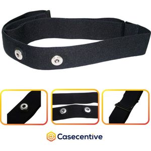 Casecentive Universele Borstband geschikt voor Wahoo TICKR / Polar / Garmin zwart