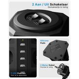 Voomy XL Stekkerdoos met Schakelaar - 5 USB Laders - 12 Stopcontacten