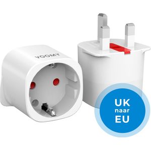 Voomy  - Reisstekker Engeland / UK - Wereldstekker Type G - Wit