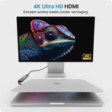 Voomy - 6-in-1 USB-C Hub - Zwart - Aluminium - Compact Ontwerp