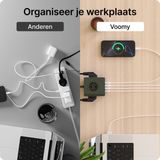Voomy - Power Cube S7 - Stekkerdoos - Groen - 4 Stopcontacten - 2 USB-C - 2 Meter