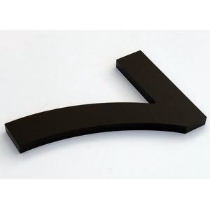 Promessa-Design - Huisnummer 7 Zwart Mat Acrylaat Groot - Hoogte 25 cm - Dikte 10 mm - onderhoudsvrij - Type Acrylaat/25/MatZwart/Arial.