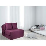 Luxe logeermatras - violet - camping matras - reismatras - opvouwbaar matras - 200 x 70 x 15 - met kussens