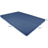 Opvouwbaar 2 persoons matras - Wasbare hoes - 195cm x 120cm x 7cm - Navy