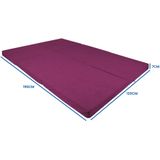 Opvouwbaar 2 persoons matras  Wasbare hoes  195cm x 120cm x 7cm  Violet