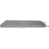 Logeermatras - Grijs - Camping Matras - Reismatras - Opvouwbaar Matras - 195 X 60 X 10