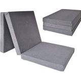 Logeermatras - Grijs - Camping Matras - Reismatras - Opvouwbaar Matras - 195 X 60 X 10