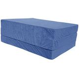 Logeermatras extra dik - navy blauw - camping matras - reismatras - opvouwbaar matras - 195 x 80 x 15